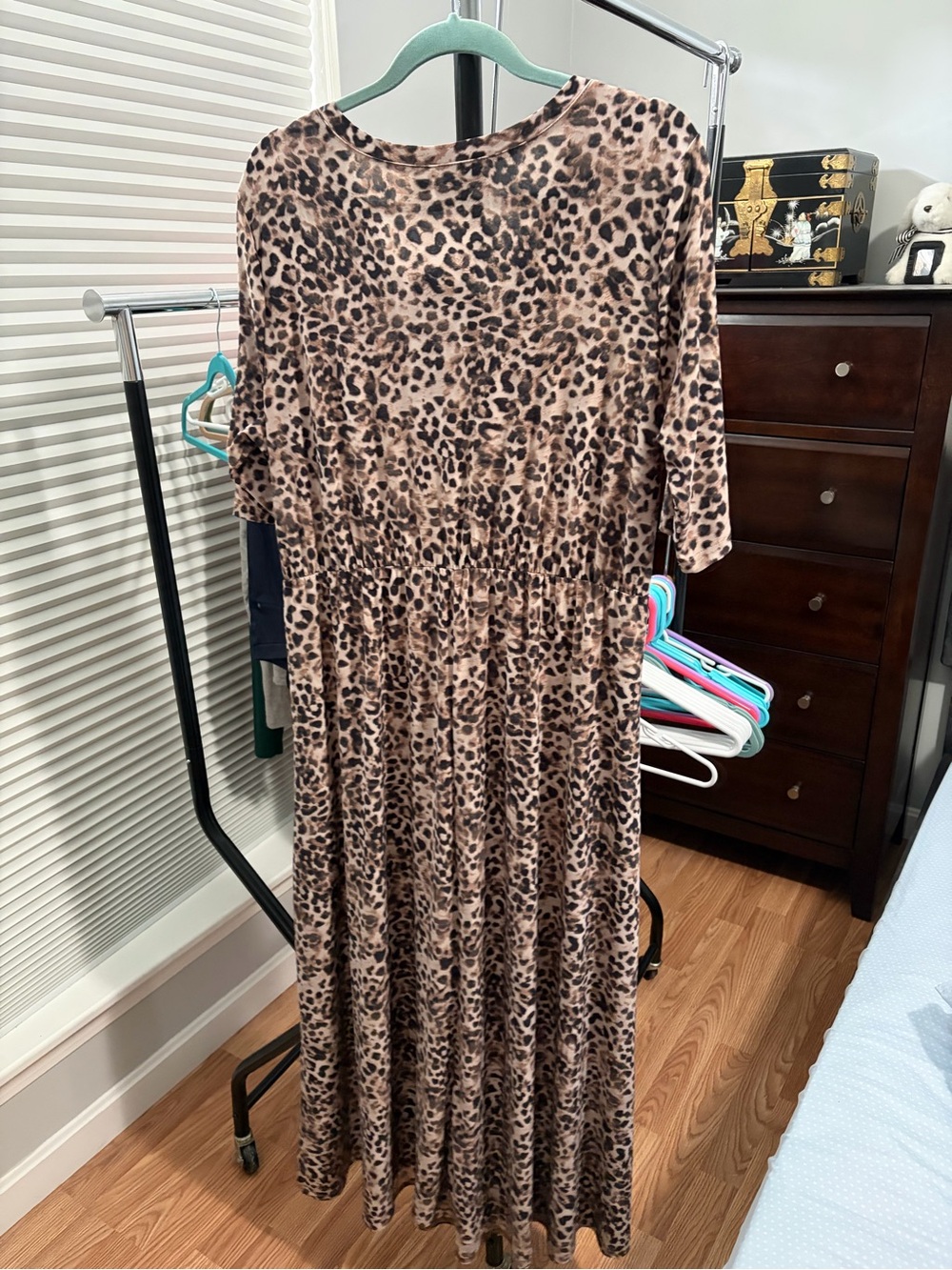 Attitudes by Renee Brown Leopard Print V-Neck Maxi Dress - Picture 4 of 6